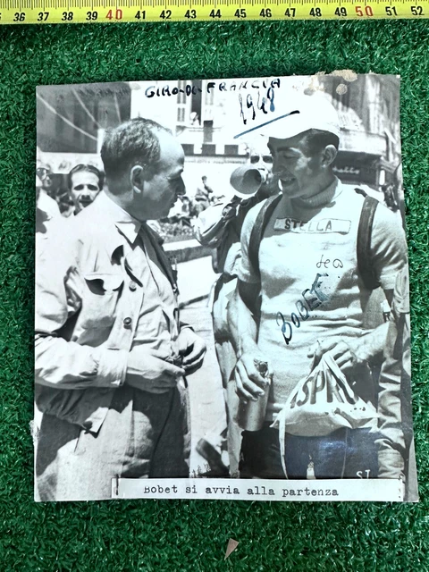 Carte Postale Ancienne Cyclisme – Louison Bobet – Signée – Photo Vintage