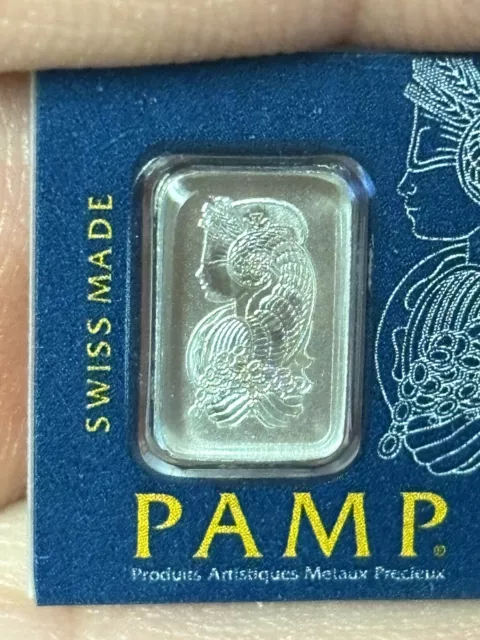 1 Gram Platinum Bar PAMP SWISS Original Cards Mint Condition Sealed