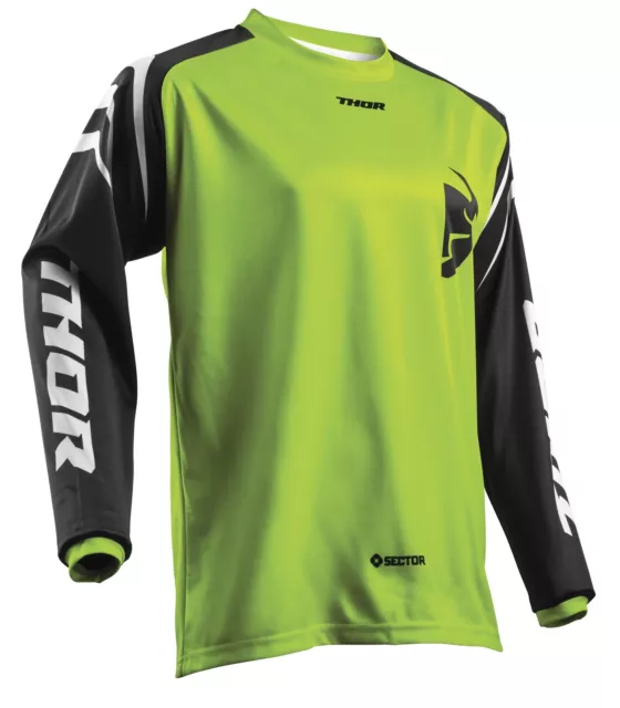 Thor Jeunesse Sector Zones Jersey Motocross Enduro Chemise Tricot Vert/Noir