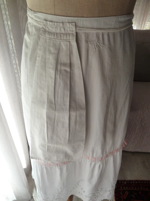 Lot Robe Et Chemise De Nuit Ancienne Pour Poupée 45-55 Cm - Coton - Fille