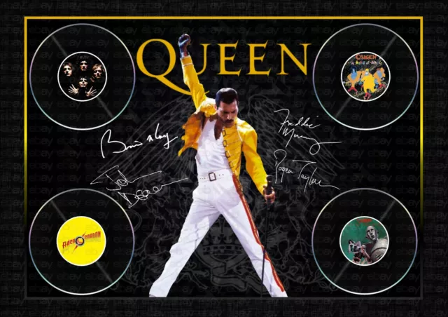 Queen - Freddie Mercury Signed Original A4 Photo Print Memorabilia