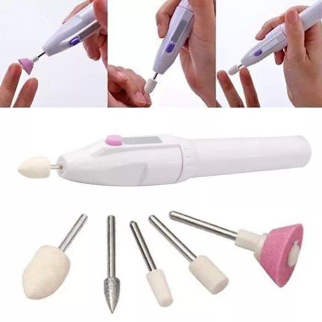 Electric Manicure Pedicure Nail Art Beauty Care File Polish Drill Tool Kit Set