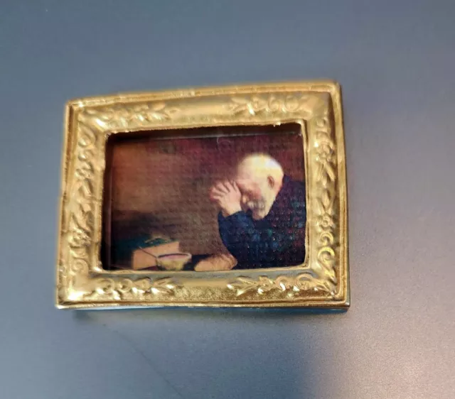 DOLLHOUSE MINIATURE FRAMED Repro MASTERPIECE PAINTING GRACE by Eric Enstrom TINY