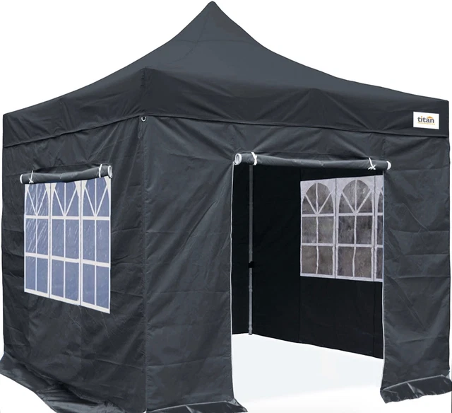 TITAN HEAVY DUTY COMMERCIAL GRADE POP UP GAZEBO 3m x 3m , 2.5m x 2.5m