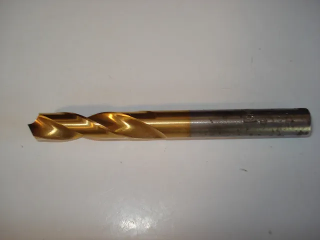 Vintage Guhring 11/32" Tin Coated 3 Flute Hss Drill Bit