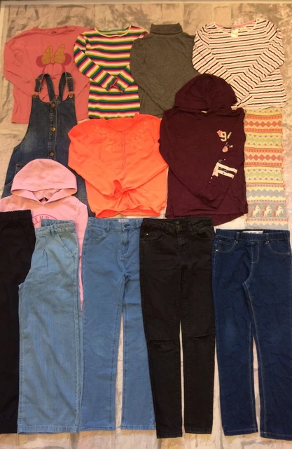 Girls Clothes Bundle 10-11 Years H&M Next FatFace  Etc Jumper Hoodie Jeans Dress