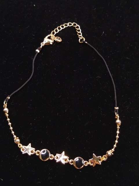 INC International Concepts - Enamel + Stone Bracelet - 11" - Gold Tone