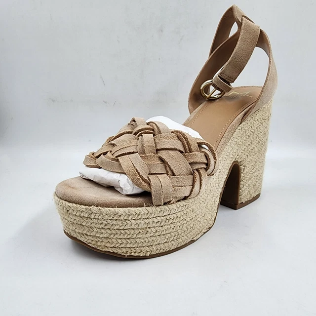 Marc Fisher LTD Odilia Espadrille Platform Sandal Women's 7.5 Light Natural