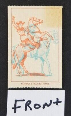 Vintage 1954 Cowboy with Horse Delrich Margarine 3D Western Card