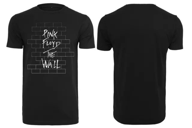 Merchcode Herren T-Shirt Frontprint Pink Floyd The Wall Tee black Rundhals Kurza