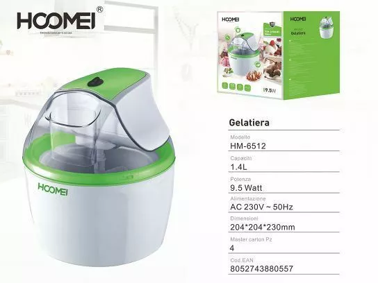 Sorbetière Refroidissement Machine pour Le Crème Glacée Sorbet 9,5w Hoomei