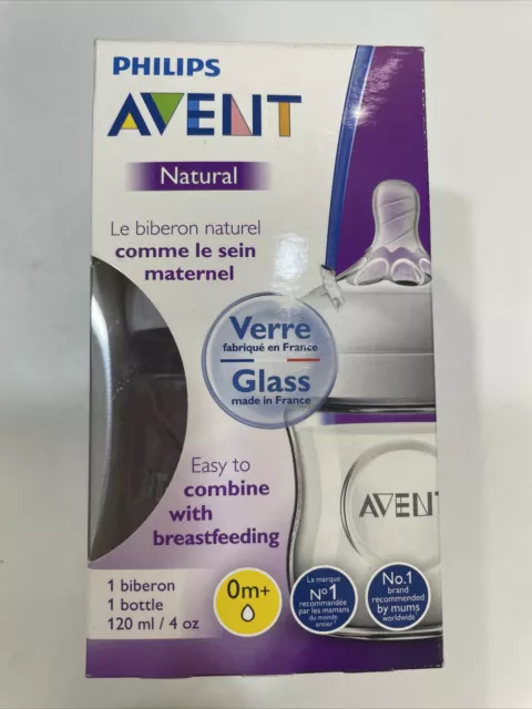 Philips Avent Natural 120mL Glass Baby Bottle