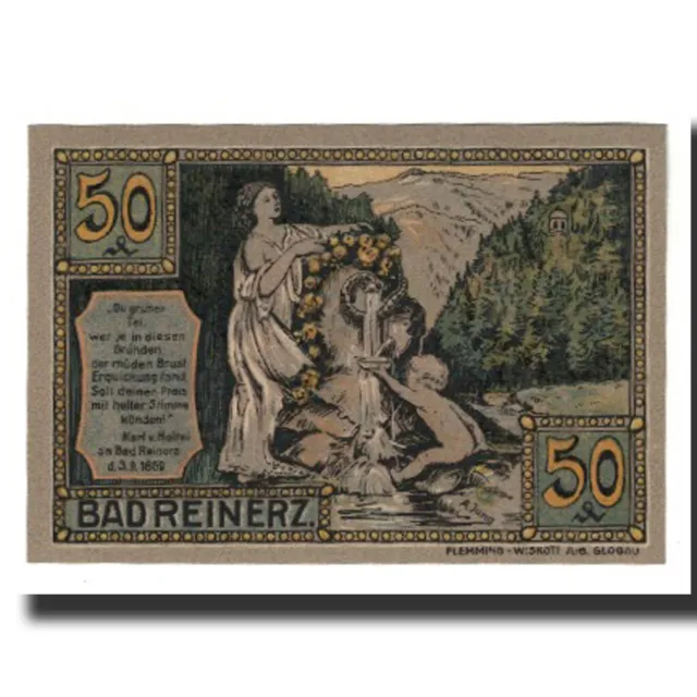 [#320478] Banknote, Germany, Reinerz, Bad Stadt, 50 Pfennig, paysage, 1921, 1921