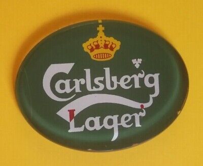 MINT CARLSBERG LAGER BOTTLED GREEN KING BIGGLESWADE BREWERY BEER BOTTLE LABEL 