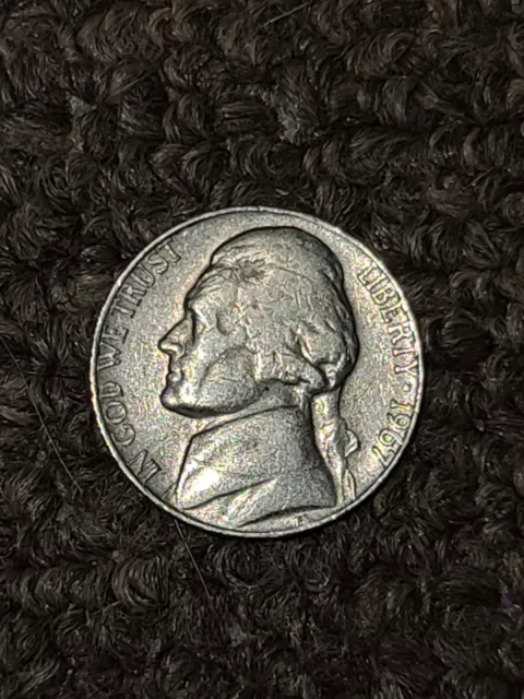 1967 Nickel Jefferson No Mint Mark Circulated Condition