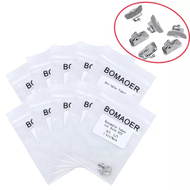 10x Dental Orthodontic Non-convertible ROTH.022 Buccal Tube 1st Molar Bondable!!