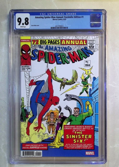 Amazing Spider-Man Annual Facsimile Edition #1 (2022 Marvel Comics) CGC 9.8