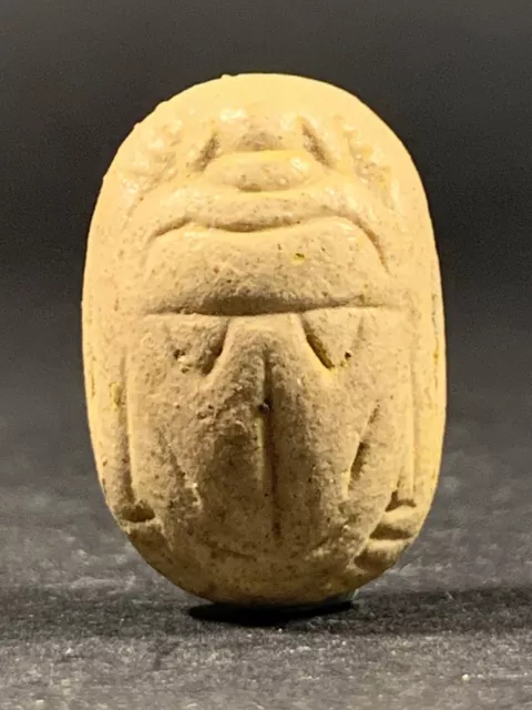 Stunning Ancient Egyptian Soap Stone Scarab Beetle - Circa. 990-332Bc