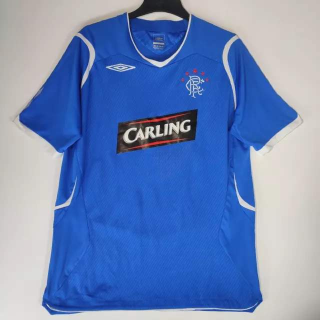 Glasgow Rangers 2008 - 2009 Umbro Home Football Shirt #4 Mendes | Men's Large