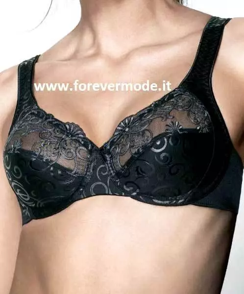 Reggiseno donna Triumph senza ferretto con spalline imbottite, ricami e pizzo