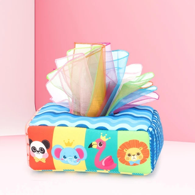 Tissue Box Pull Toy Funny Baby Toy Sensory Toy Tissue Box Toy for Boys Newborns