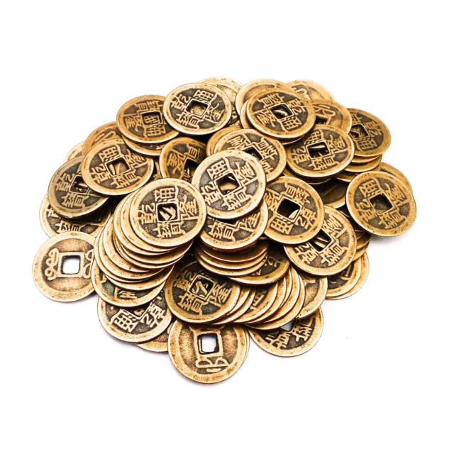 Feng Shui Lucky Coins para atraer dinero y riqueza - 100 piezas por paquete