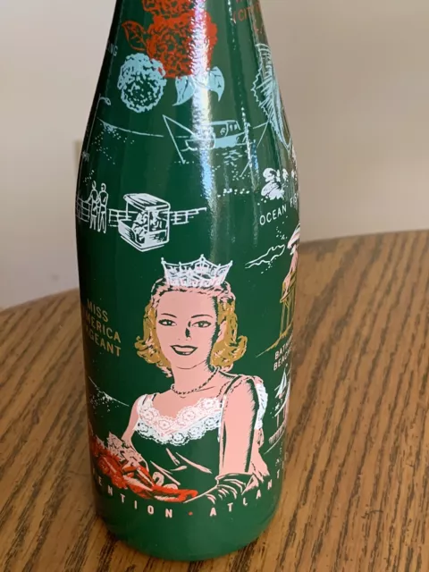 NSDA 1966 Atlantic City ABCB Commemorative Convention Painted Soda Bottle Glass