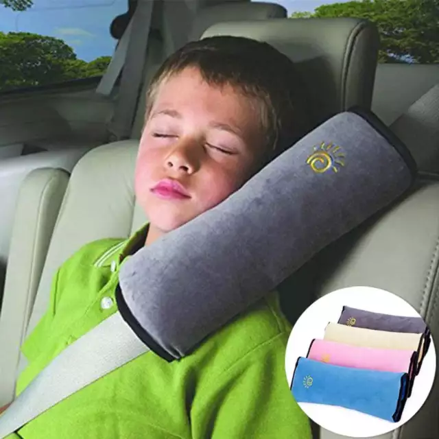 Universal Car Seat Belt Pillow for Kids Adjust Shoulder Toddler Head Protector B