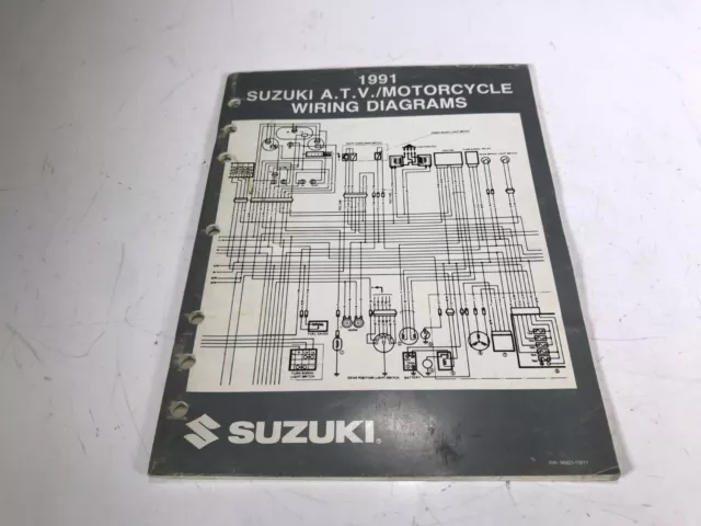 SUZUKI 1991 ATV/MOTORCYCLE Factory Wiring Electrical Diagrams Manual ...