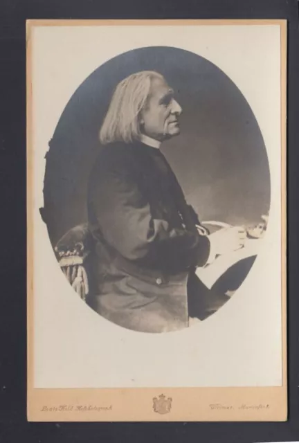 Cabinet: Franz Liszt--Famous Hungarian Pianist/Composer By Louis Held Hofphotogr