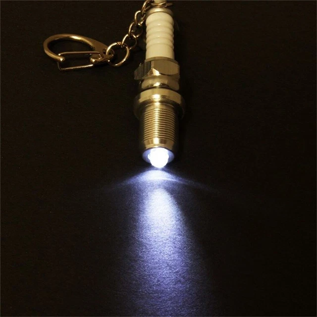 Spark Plug LED Key chain Car Keyring Casual Keychain Accessories