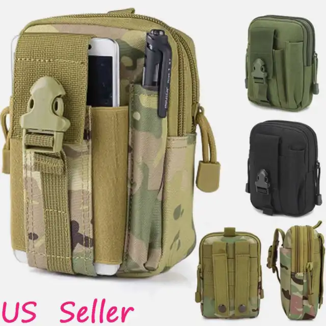 Tactical Molle Pouch EDC Belt Waist Military Waist Bags Fanny Pack Bag Pocket US