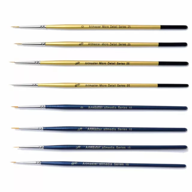 Artmaster Fine Detail Hobby, Art & Craft Paint Brush Set of 8