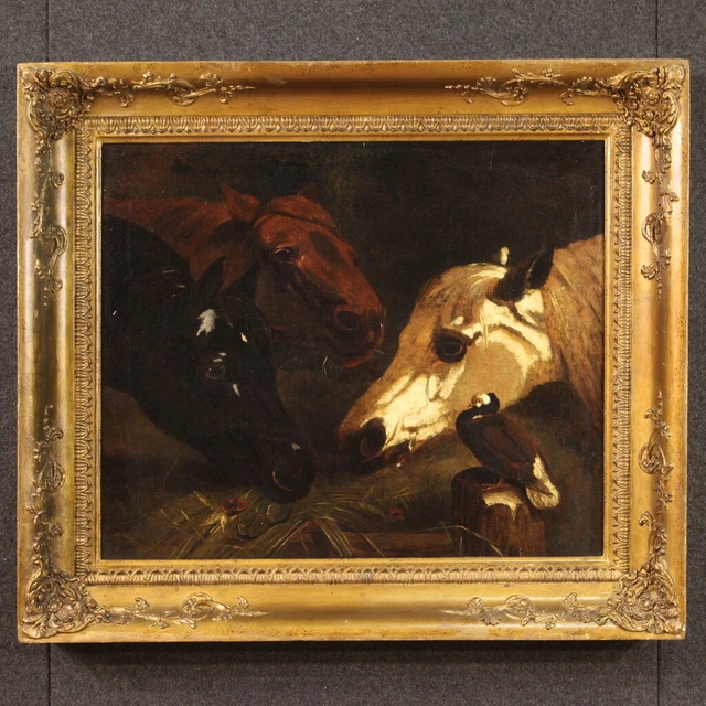 Tableau Décoratif Grand Format XXL Chevaux - Peinture Sur Toile (Canvas) - Impression Numérique - Prêt à Accrocher