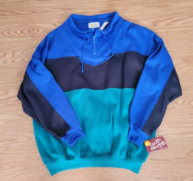 NEW Vintage South Mountain Free Spirit XL Quarter zip Sweatshirt Pullover