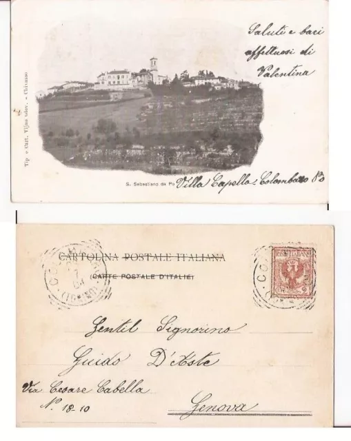 Storia Postale San Sebastiano Da Po 1904 Fp