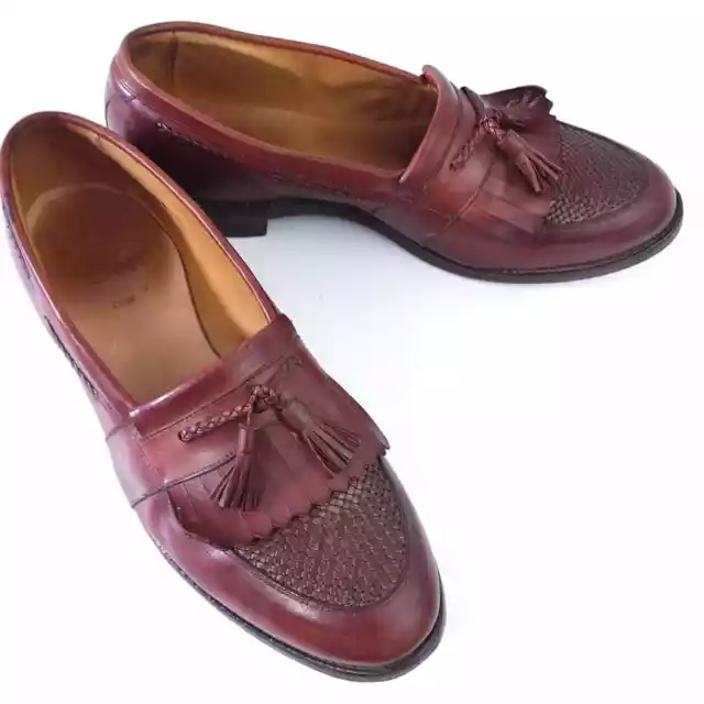 ALLEN EDMONDS CODY Chili Tassel Loafer Size 13 Brown Leather Dress Shoe ...