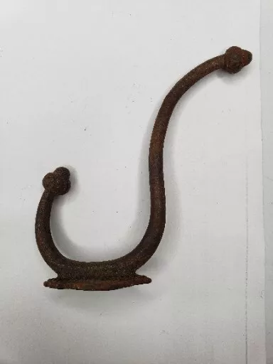 Old Coat Hook Acorn Tipped Hat School House Farm 1880’s Rustic Heavy Duty Iron