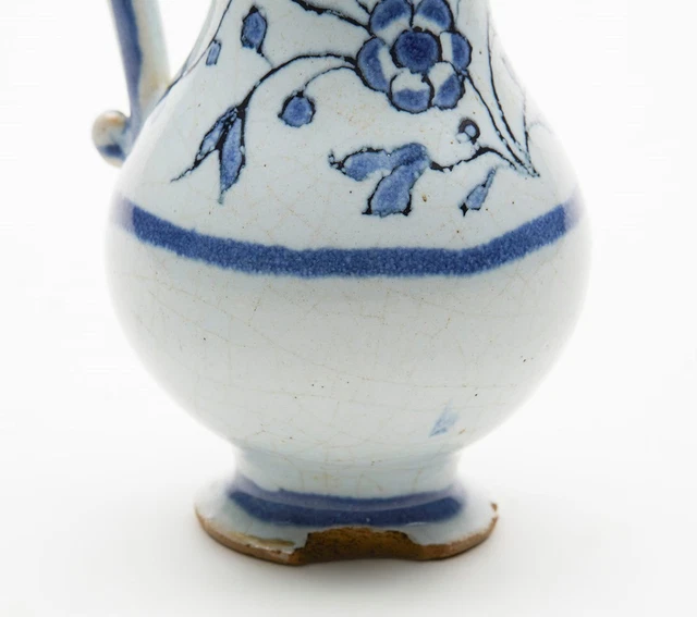 Antique Delft Tin Glazed Floral Painted Jug 17/18Th C. 3