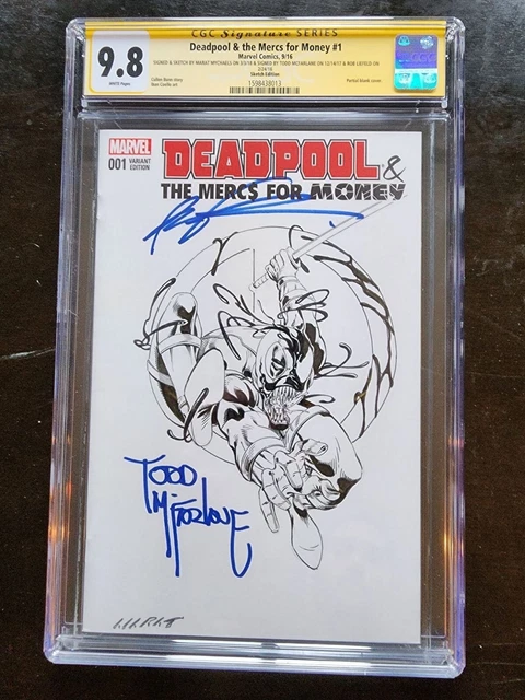 Deadpool #1 Venompool Sketch Signed By Todd McFarlane, Rob Liefeld, Marat (CGC) Deadpool #1 Venompool Sketch Signed By Todd McFarlane, Rob Liefeld, Marat (CGC)