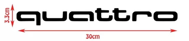 X2 Pegatina Audi Quattro Logo Decal Vinilo Alta Calidad 3