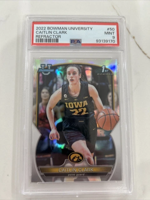 2023 BOWMAN UNIVERSITY Chrome Caitlin Clark #34 Green Refractor /99 Raw