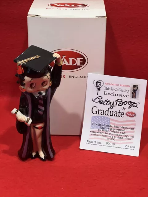 Wade Betty Boop Figurine - Graduate US Version Box & Certificate L/E 500 Mint