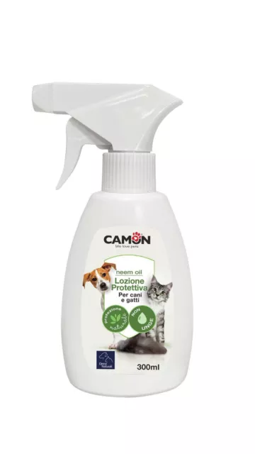 Camon Protection Line Lozione protettiva Olio di neem per cani gatti 300 ml