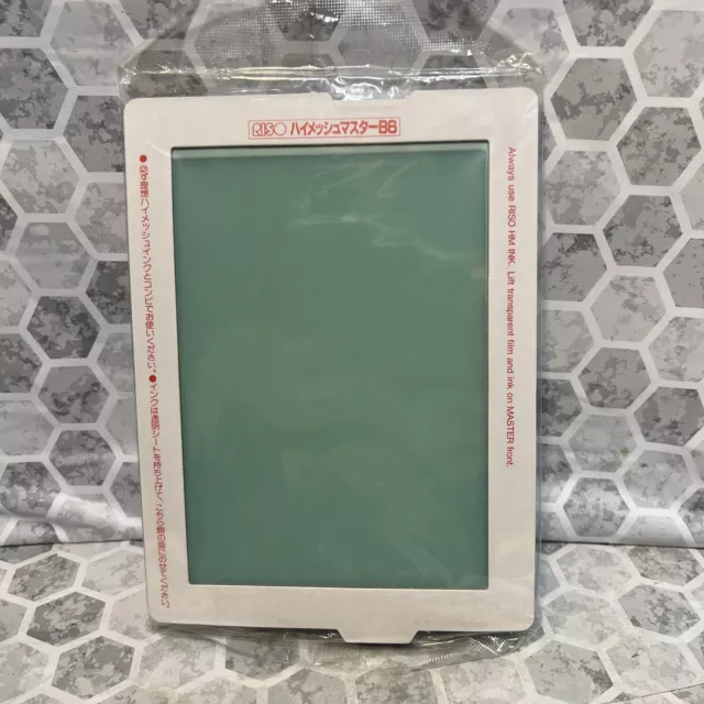 RISO Print Gocco Hi Mesh Master Hoja B6 x 5 para Impresora de Pantalla de PAPEL Nueva Sellada