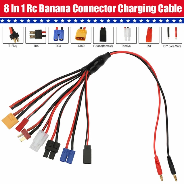 8 In 1 Multifunctional Convert Charger Cable Lipo Battery Charging Plug Convert Cord Line For IMAX B6 Charger