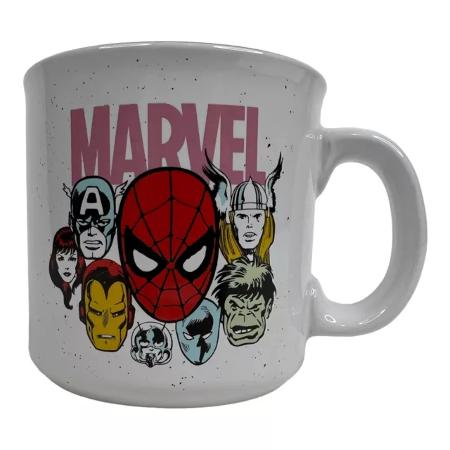 Marvel Coffee Cup 20oz Jumbo Ceramic Mug Hulk Thor Spiderman Silver Age Design