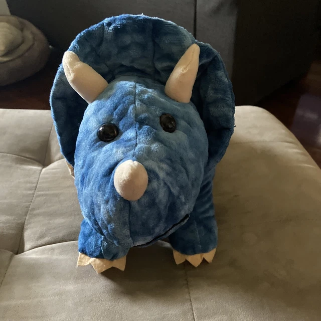 Triceratops Plush 20" Blue Dinosaur Soft