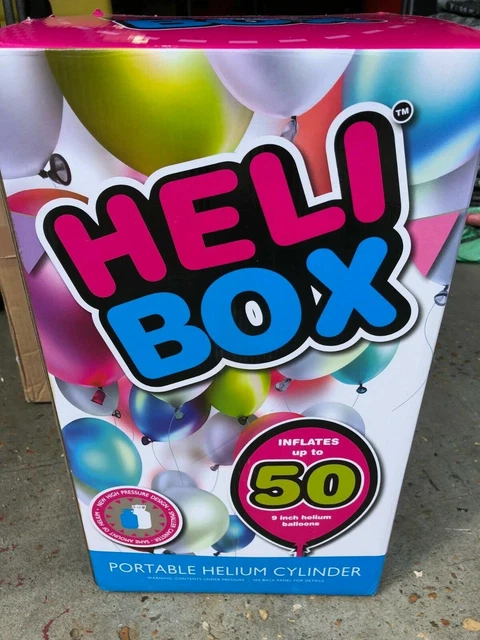 Heli Box LA BOUTEILLE DE gaz jetable Heli-Box Tri remplit ballons 50 x 9 pouces ...
