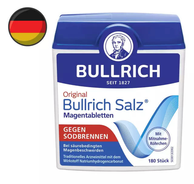 Schnelle Linderung: Bullrich-Salz für Sodbrennen & Magenschmerzen 180 Tabletten